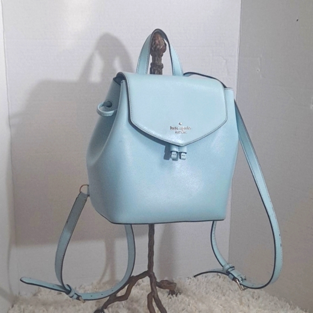 Kate Spade Lizzie Powder Blue backpack Saffiano